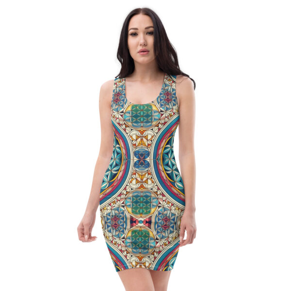 Flower of Life Geometric Bodycon dress