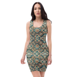 Geometric Flower Bodycon dress