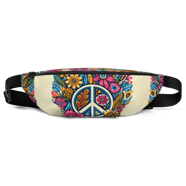 Peace Sign and Flowers Fanny Pack