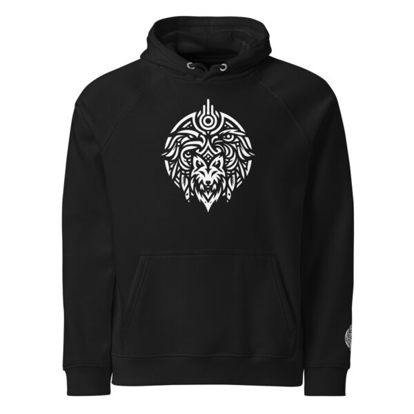 Tribal Wolf and Hawk Unisex eco Raglan Hoodie