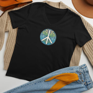 Peace Sign Women’s relaxed v-neck t-shirt