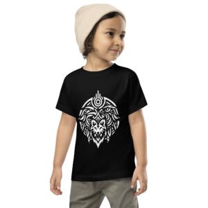 Tribal Wolf and Hawk Toddler Short Sleeve Tee